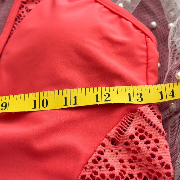 NWOT Coral Lace Cutout One Piece Swimsuit Women's Size Medium - Picture 9 of 12